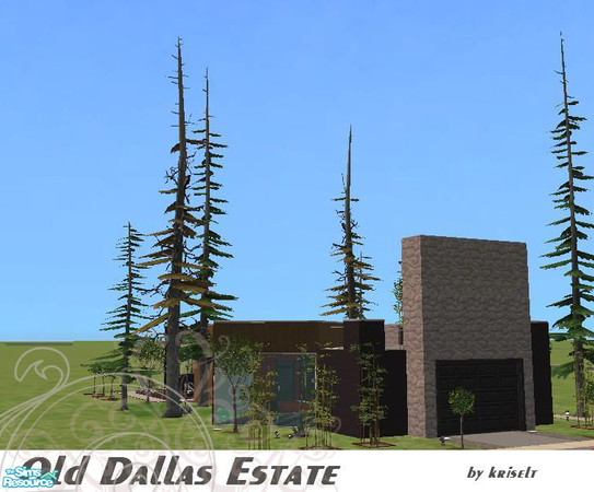 Sims 2 — ~Old Dallas Estate~ by kriselt — Hi!This house is peculiar with it modern architecture and interesting