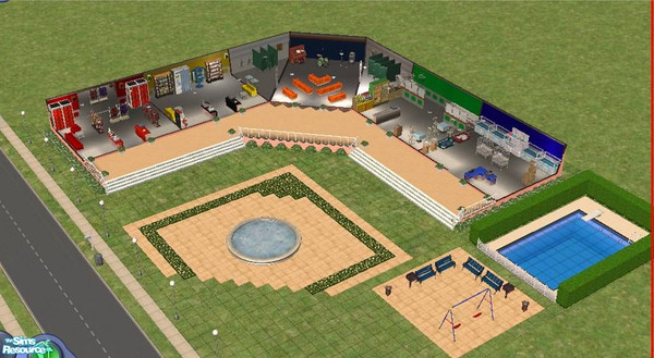 Sims 2 — Sherbrooke Store by BiancaLawrence — A medium sized mall with clothes shop, gadget & magazine store, mini