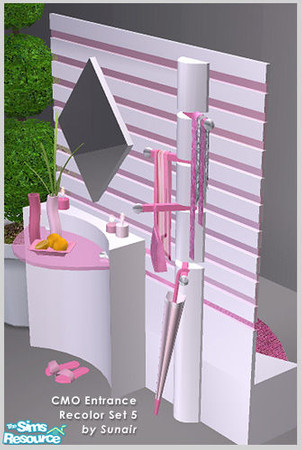 Sims 2 — CMO Entrance - Recolor set 5 by Sunair — CMO Entrance - Recolor set 5 (white)