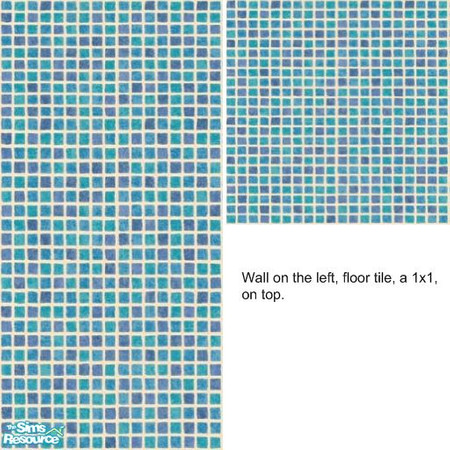 Sims 2 — Aquatic tile set by tamlfra — A seamless floor and wall set, great in bathrooms, and pools!