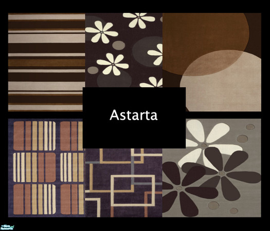 Sims 2 — Brown by Astarta — This set is like the first I created, based on the atomic rug (which I now know needs Pets to