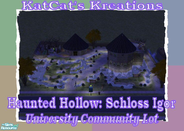 Sims 2 — Haunted Hollow: Schloss Igor by KatCat — Haunted Hollow's Brimstone Academy had leased Frankenstein's Castle as