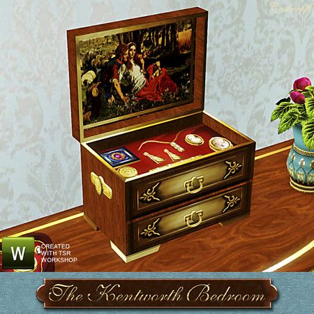 Sims 3 — Kentworth Jewel Box by Cashcraft — A large antique decorative jewel box. Created by Cashcraft for TSR. 