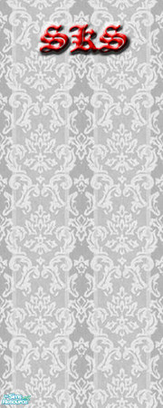 Sims 2 — Damask Wallpaper Set #3 - AL - Pearl by 71robert13 — Pearl white Striped damask wallpaper, Stretch compensated