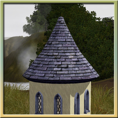 Sims 3 — 2x2 Fantasy Roof by Cyclonesue — A decorative rooftop for the Fantasy Castle set. By Cyclonesue for TSR TSRAA