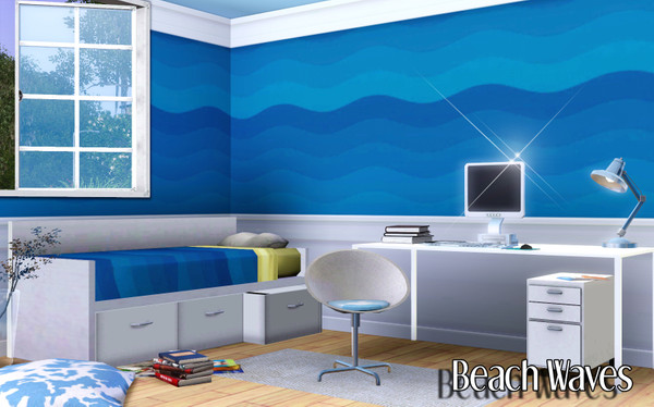 Sims 3 — Beach Waves by TSR Archive — By Pralinesims -under Theme