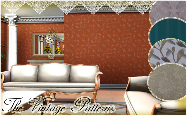 Sims 3 — The Vintage Patterns by TSR Archive — This set contains five vintage patterns for your lovely sim-homes:D hope