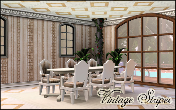 Sims 3 — Vintage Stripes by TSR Archive — By Pralinesims -under Theme
