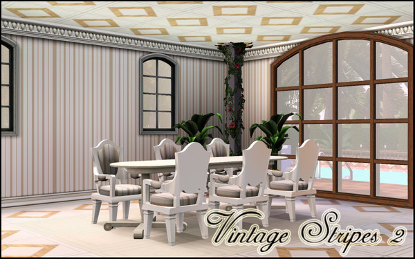Sims 3 — Vintage Stripes II by TSR Archive — By Pralinesims -under Theme
