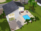 Sims 3 — Pool Party Pad by txsims378 — Modern design on a sloped lot. Tropical landscaping surround an amazing pool area