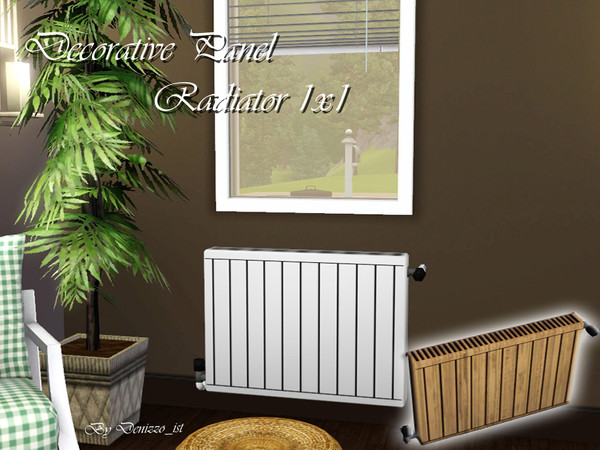 Sims 3 — Decorative Panel Radiator 1x1 by denizzo_ist — 3 New Meshes 1x1, 2x1, 3x1 - Decorative Panel Radiator Set 3