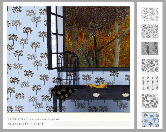 Sims 3 — Autumn Branchs and Leaves by Loft — pattern by Loft