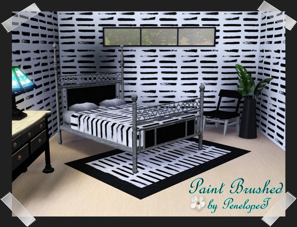 Sims 3 — Paint Brushed Pattern by PenelopeT — This pattern can be found under the 'Abstract' category. Enjoy! ~ PenelopeT