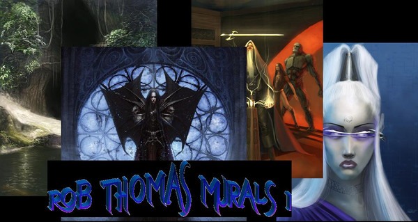Sims 3 — Rob Thomas Murals Request pt1 by murfeel — Works by the dark fantasy artist Rob Thomas. For Steph :wub: