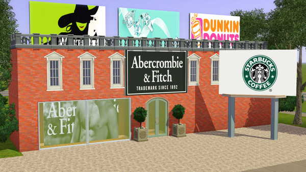 Sims 3 — City Billboard Signs by sbrizolone — I made those recolor of coolestpcdfan's Wall Brands for my New York City, a