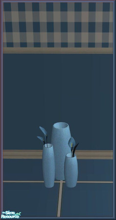 Sims 2 — NK Turano Add-on Cornflower - Vases by MoMama — Three little vases with a hint of flowers. You can mix and match