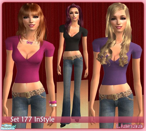 Sims 2 — Set 177 Instyle by Lianaa — Set 177 Instyle - simple top with jeans