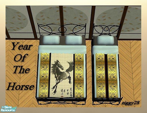 Sims 2 — Year Of The Horse Bedding by ziggy28 — If you are born in the Year of the Horse then you are amazingly hard