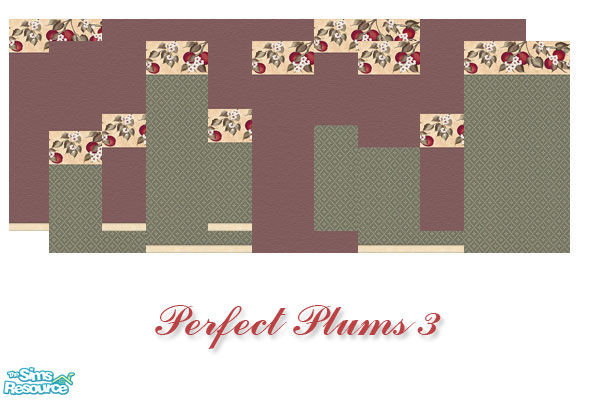 Sims 2 — Perfect Plums 3 by suzie2qute — Plums and plum blossoms with warm green and dark painted backgrounds. Also nice