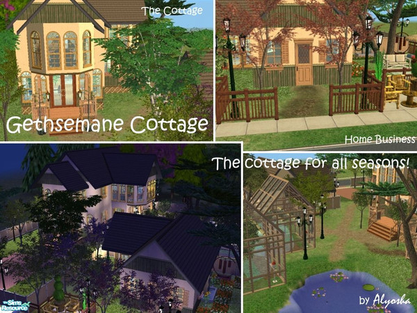 Sims 2 — Gethsemane Cottage by Alyosha — This cottage is a bit similar to my \"Cottage for all Seasons.\" Only,