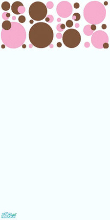 Sims 2 — CocaBerry Dots by BillsAngel — A nice pink & brown bordered paint. Made by Dee for TSR.