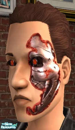 Sims 2 — Mangled Terminator T-800 Makeup by Hordriss — There seems to come a time in every Terminator\'s life when the