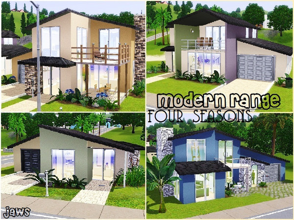 Sims 3 — Modern Range - the Four Seasons by Jaws3 — Four contemporary homes for your sims inspired by the four seasons.
