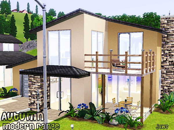 Sims 3 — Modern Range - Autumn by Jaws3 — This home is perfectly suited to a small family. It has two bedrooms, one