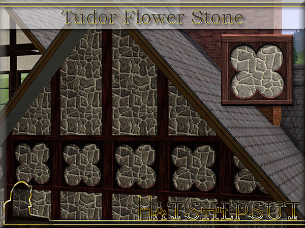 Sims 3 — Tudor Flower Stone by hatshepsut — Part of the Tudor Add-on pattern set