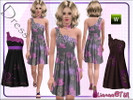 Sims 3 — Flirty dress 080 by Lianaa by Lianaa — Flirty dress 080 by Lianaa - recolorable, custom CAS and launcher