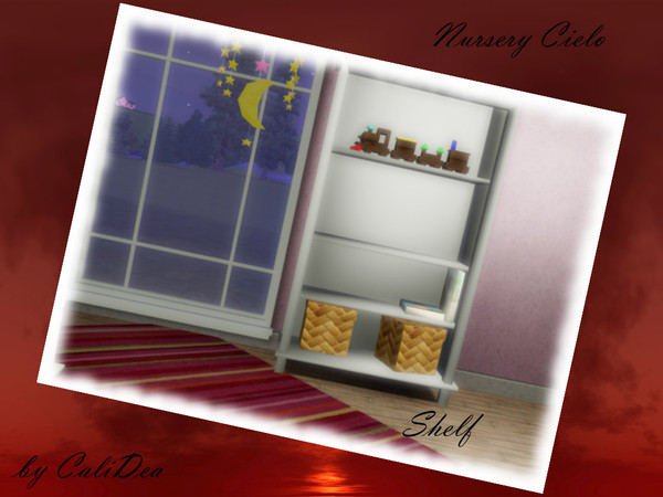 Sims 3 — Nursery Cielo Shelf by CaliDea — Nursery Cielo Shelf (with Slots)
