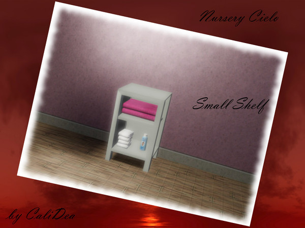 Sims 3 — Nursery Cielo Small Shelf by CaliDea — Nursery Cielo Small Shelf (with Slots)