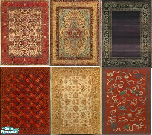 Sims 2 — Antique Oriental Rugs by optimal10 — These oriental carpets are old, and very, very expensive in the non-Sim