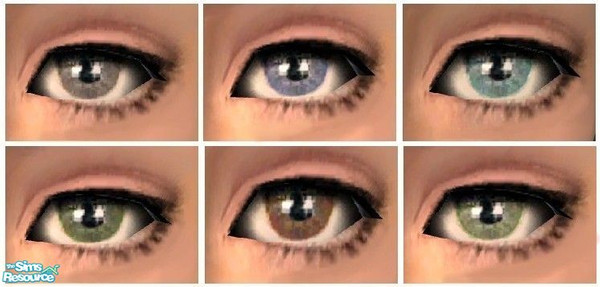 Sims 2 — JPeyes1 by juttaponath — Realistic eyes in different colours.