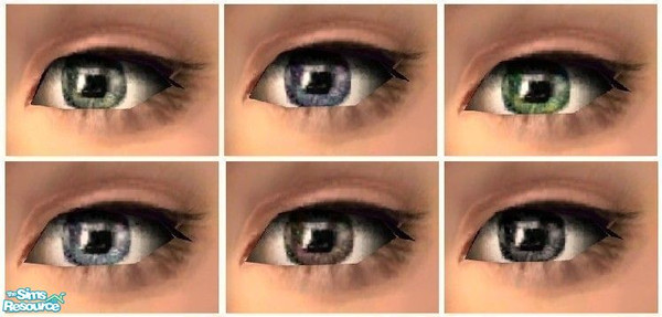Sims 2 — JPeyes2 by juttaponath — Realistic eyes in different colours.