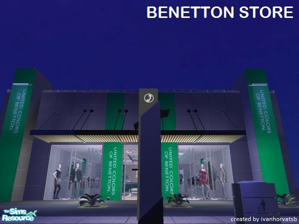 Sims 2 — BENETTON STORE by ivanhorvatsb — UNITED COLORS OF BENETTON (Complete it furnishing and decorating)