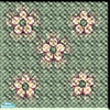 Sims 2 — A Royal Room Fl2 by Chilili — A green carpet with yellow flowers. a perfect match to the wall.