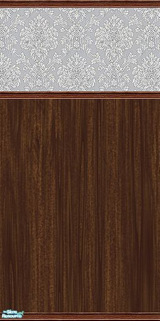 Sims 2 — Victorian Library set - Victorian Library Panels 2 by micha89 — victorian wooden panel with blue damask