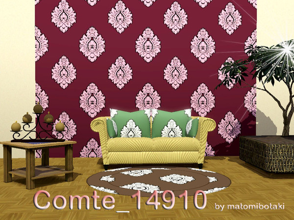 Sims 3 — Comte_14910 by matomibotaki — Pattern in pink, dark brown and rosy, 3 channel, to find under Theme. 
