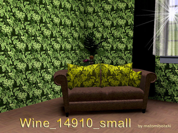 Sims 3 — Wine_14910_small by matomibotaki — Pattern in dark brown, green and light yellow, 3 channel, to find under