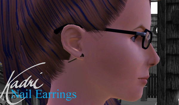 Sims 3 — Nails in your ears! by KadriWright — The things some people stick in their ears... *shakes head in mock