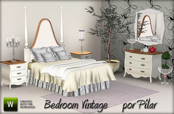 Sims 3 — Bedroom Vintage by Pilar — furniture that never goes out of style