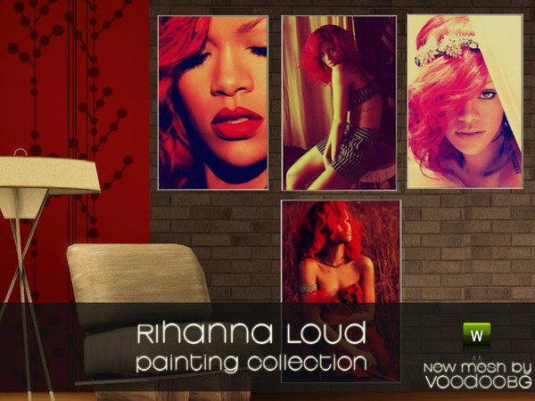 Sims 3 — Rihanna Loud Paintings by VoodooBG — This is my latest collection featured Rihanna's new photos from her new