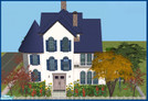 Sims 2 — Nice blue roof house by ripley66 — Lots of nice living in this house. Outdoor pool and nice patio. Quite fancy,