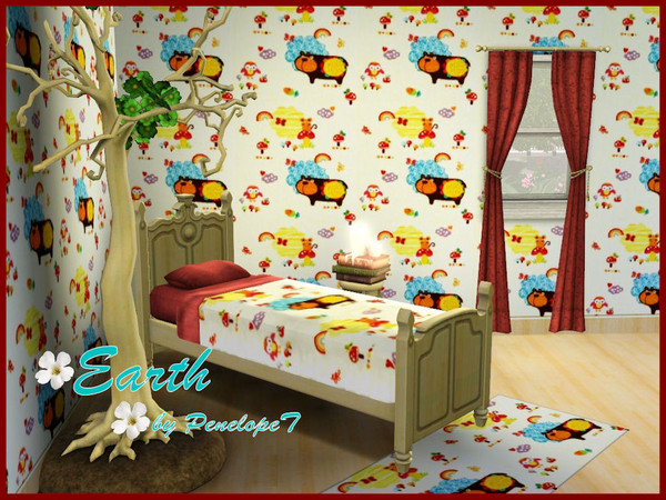 Sims 3 — Earth Pattern by PenelopeT — This pattern can be found under the 'Themed' category in game. Enjoy! ~ PenelopeT