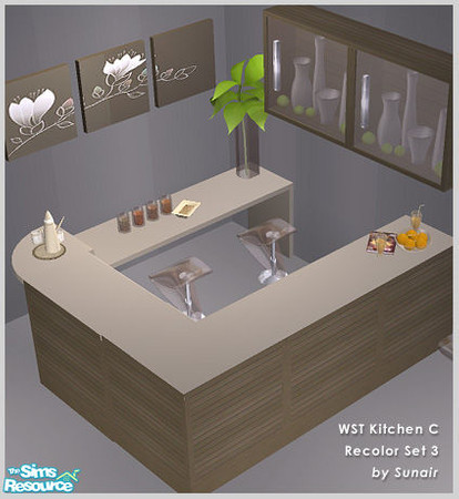 Sims 2 — WST Kitchen C - Recolor set 3 by Sunair — WST Kitchen C - Recolor set 3 (darkwood)