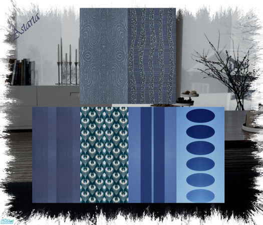 Sims 2 — Dark Blue Pattern by Astarta — Blue wallpapers.