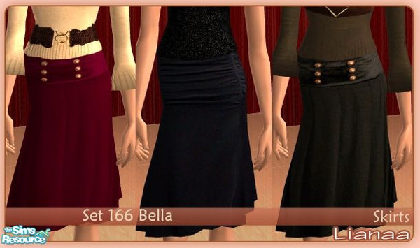Sims 2 — Set 166 Bella by Lianaa — Set 166 Bella - 6 colours skirts