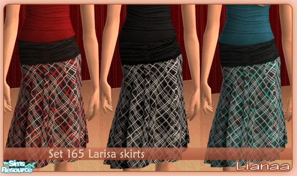 Sims 2 — Set 165 Larisa by Lianaa — Set 165 Larisa - skirts in 5 colours