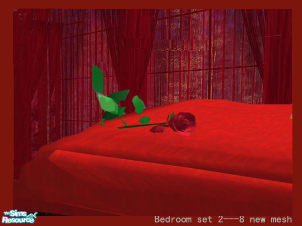 Sims 2 — Bedroom set 2 - flower by huabanzhu — 